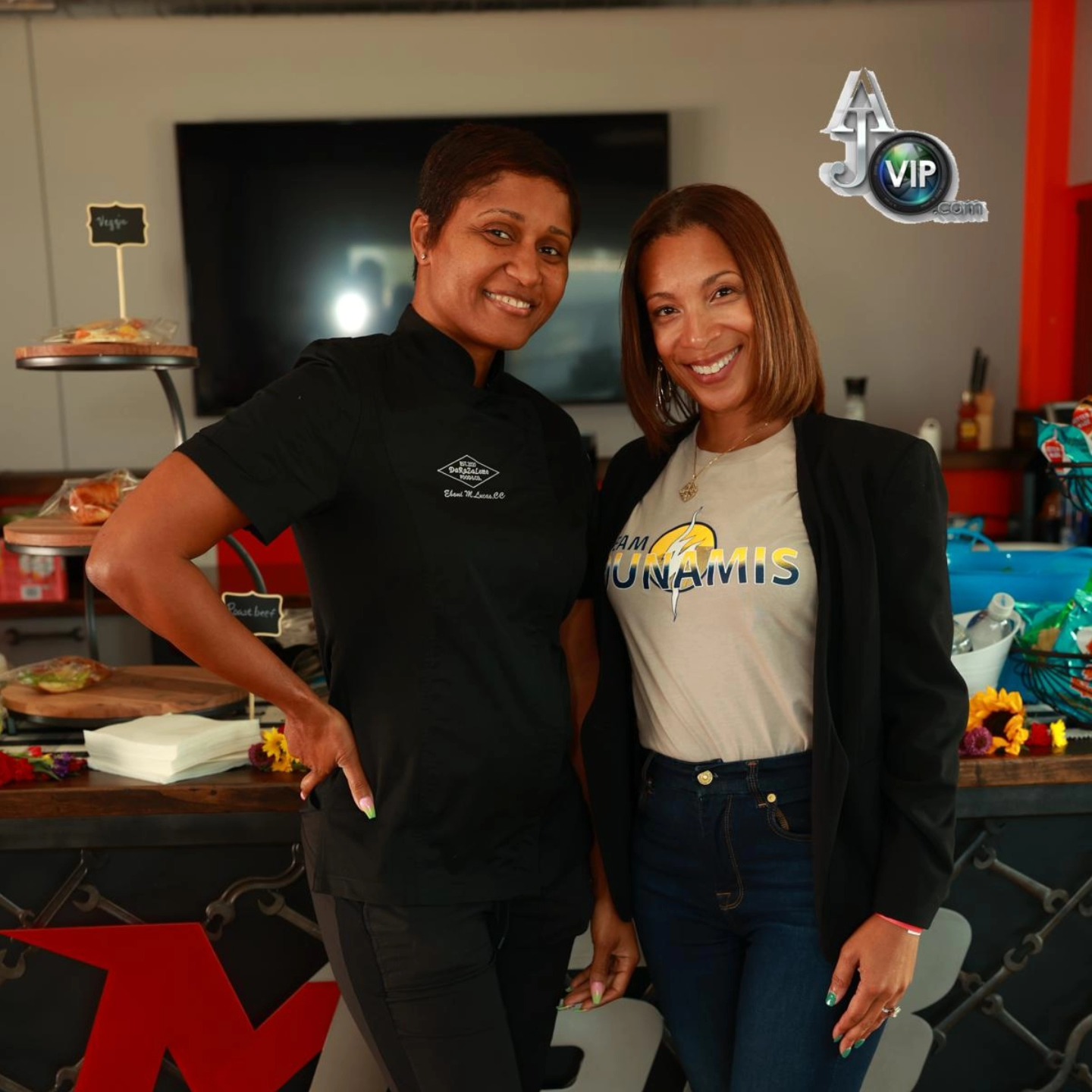 Chef Eboni with Client