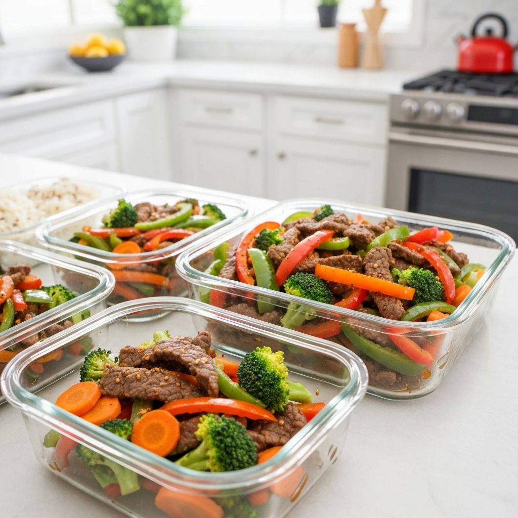 Beef stir fry meal prep